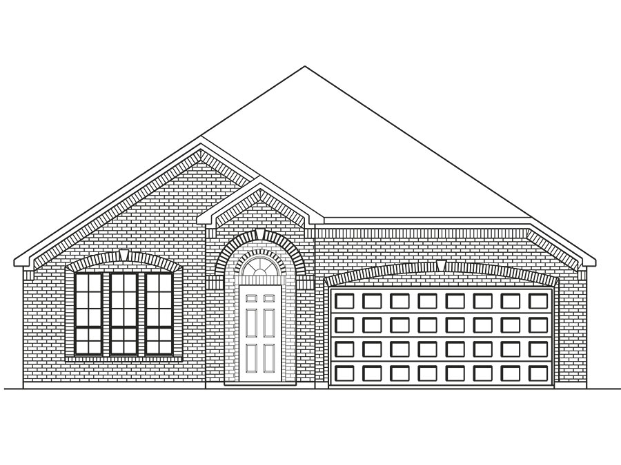 New Single  Story  House  Plans  in Mont Belvieu TX The 